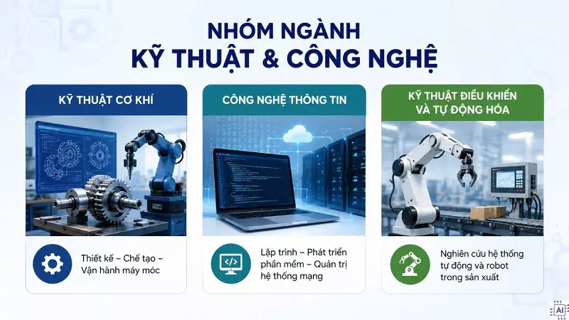 Các ngành học thuộc khối A01